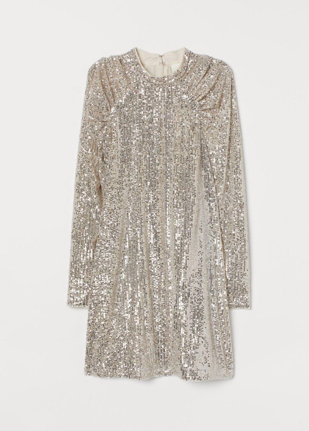 Серебряное вечернее платье H&M однотонное