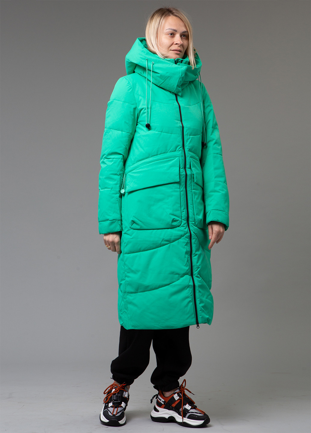 Зеленый зимний Пуховик Towmy
