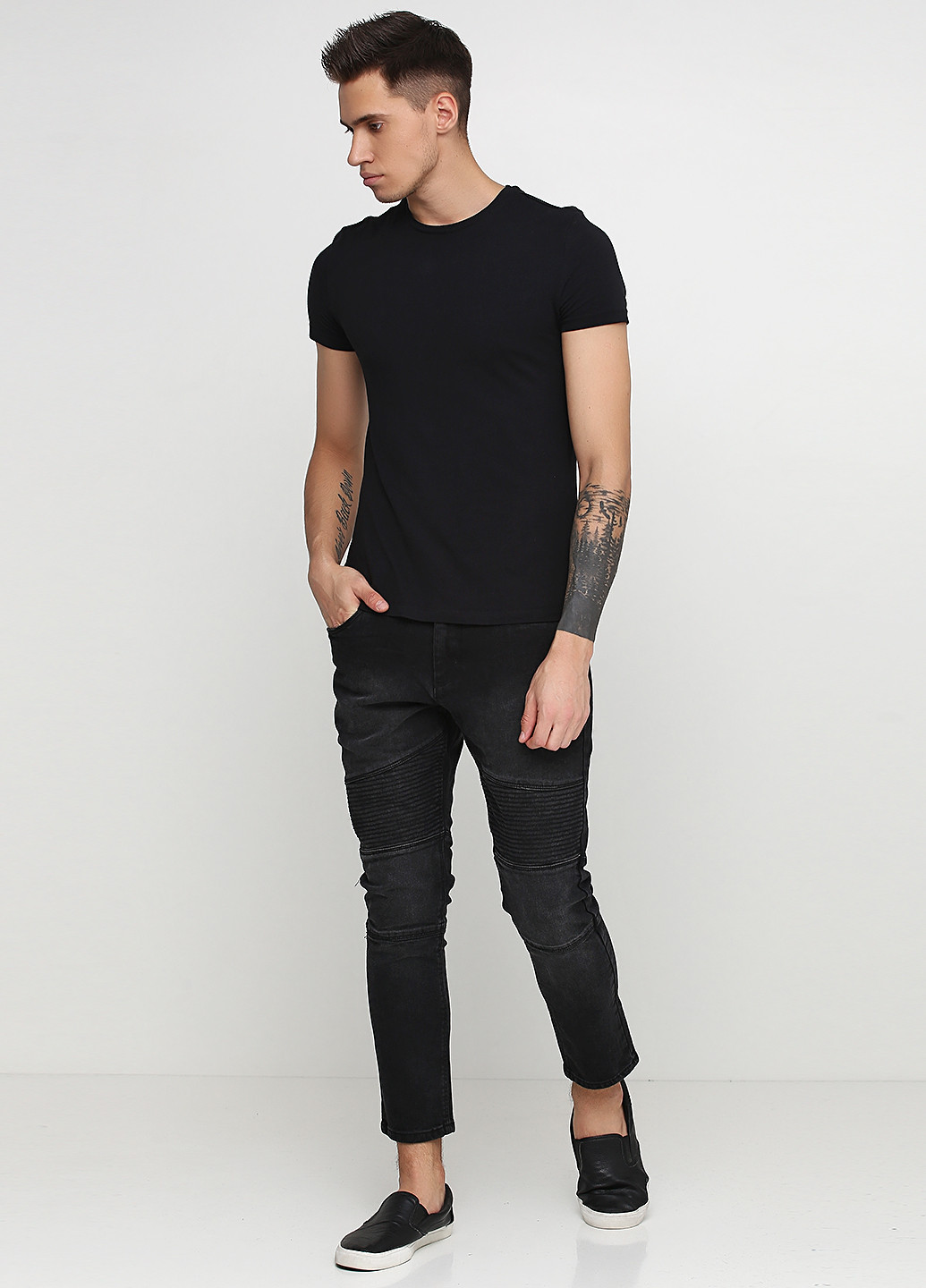 Черные демисезонные прямые джинсы Shine Original