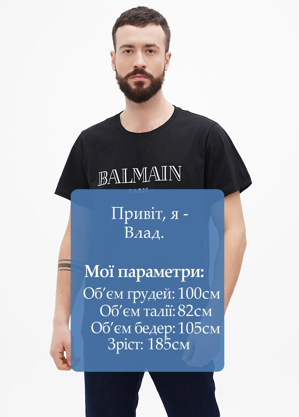 Чорна футболка Balmain