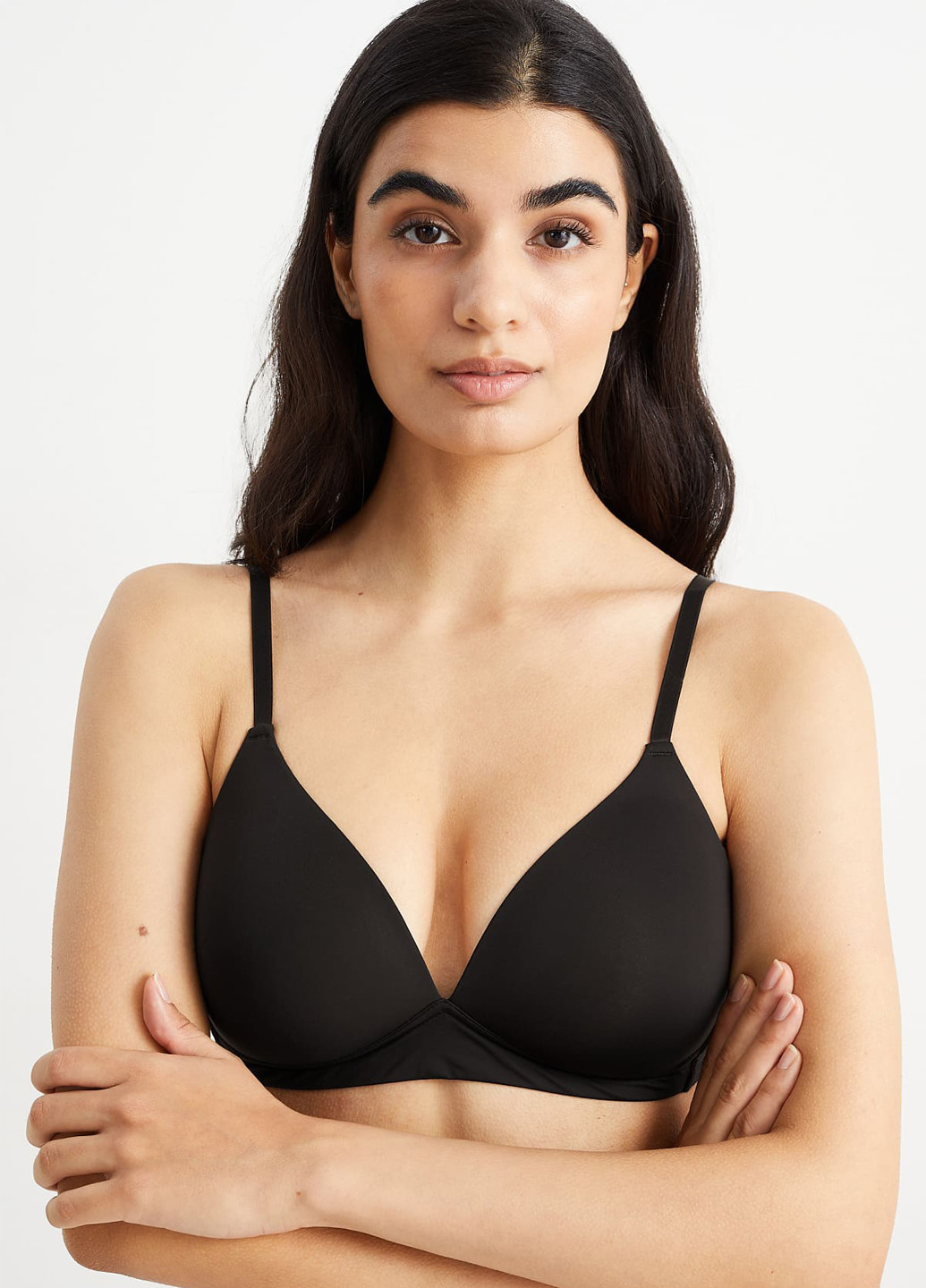 Чорний балконет бюстгальтер C&A без кісточок поліамід