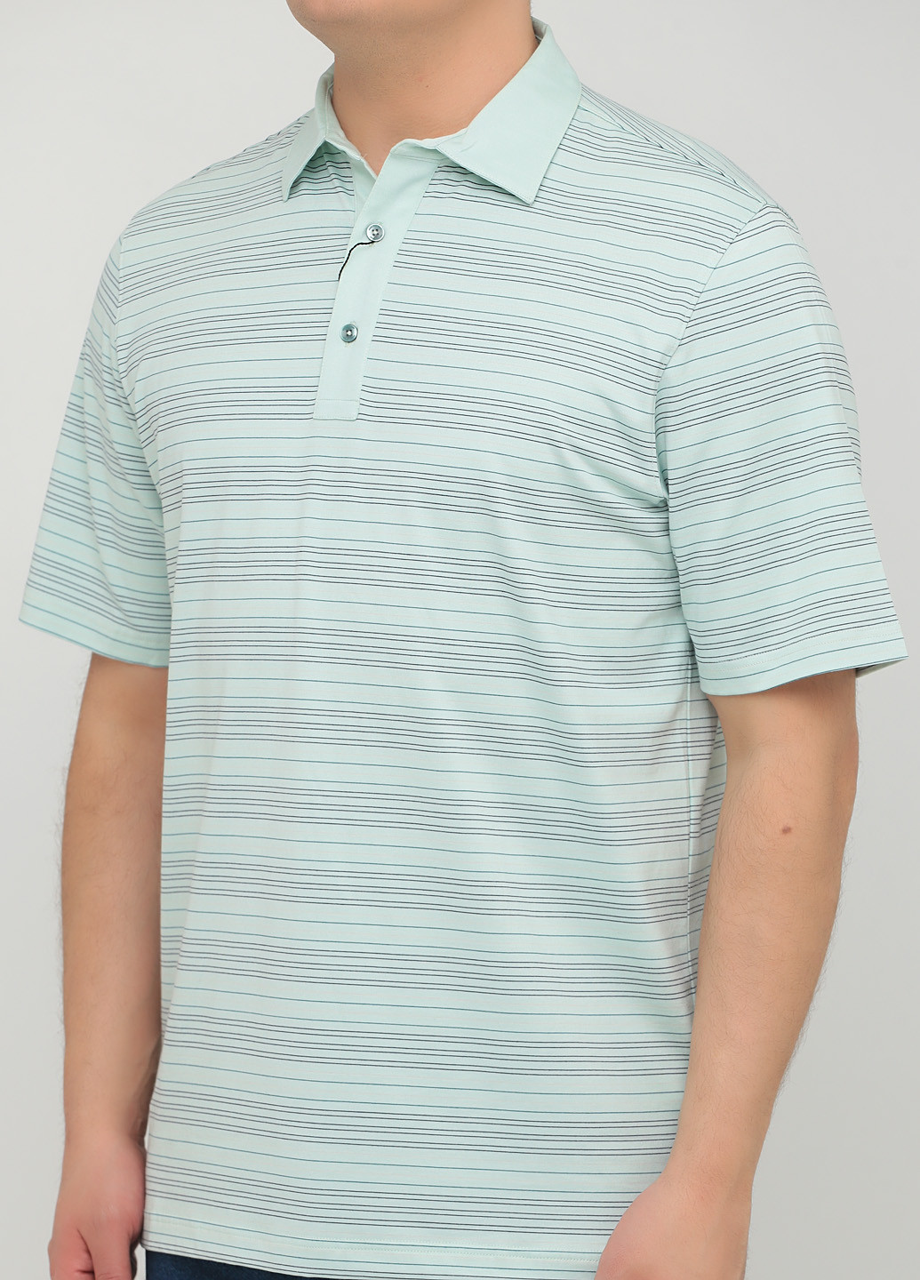 Мятная футболка-поло для мужчин Greg Norman в полоску