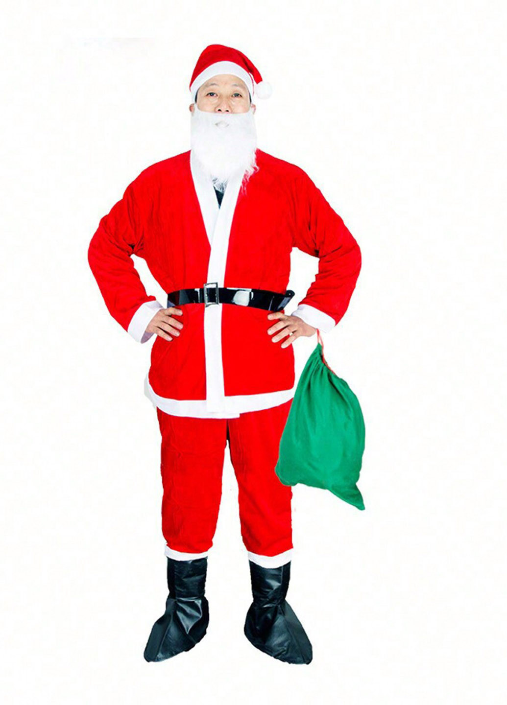 Маскарадний костюм (шапка, борода, кардиган, ремінь, брюки, черевики, мішок) SHEIN (346756185)