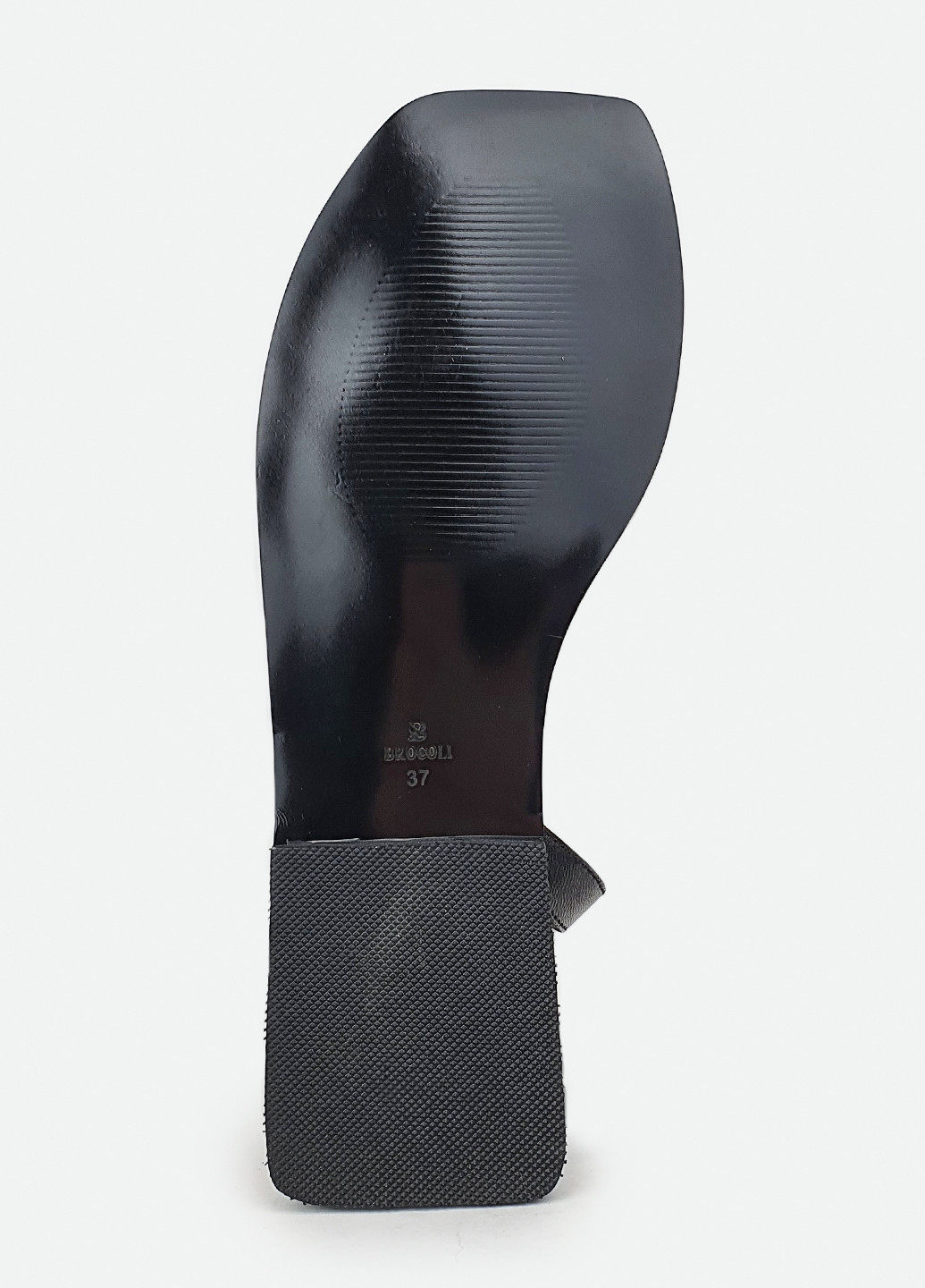 Кэжуал красивые сандали с квадратным носком кожаные черные 41 Brocoli