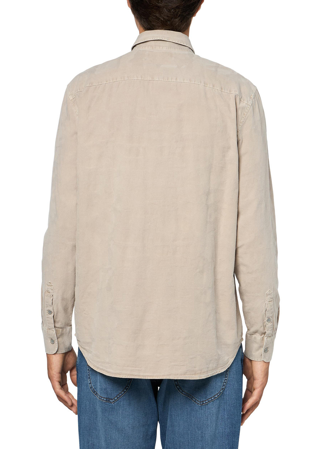 Бежевая кэжуал рубашка с логотипом Guess