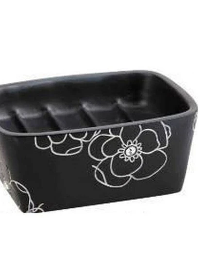 Мыльница Trento Crystal Nero черная (25010) Trento Design Studio (253743804)