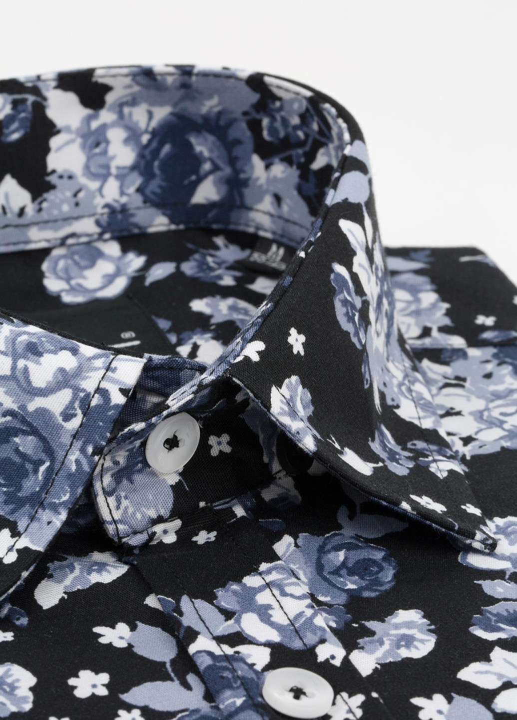 Черная кэжуал рубашка с цветами Pako Lorente