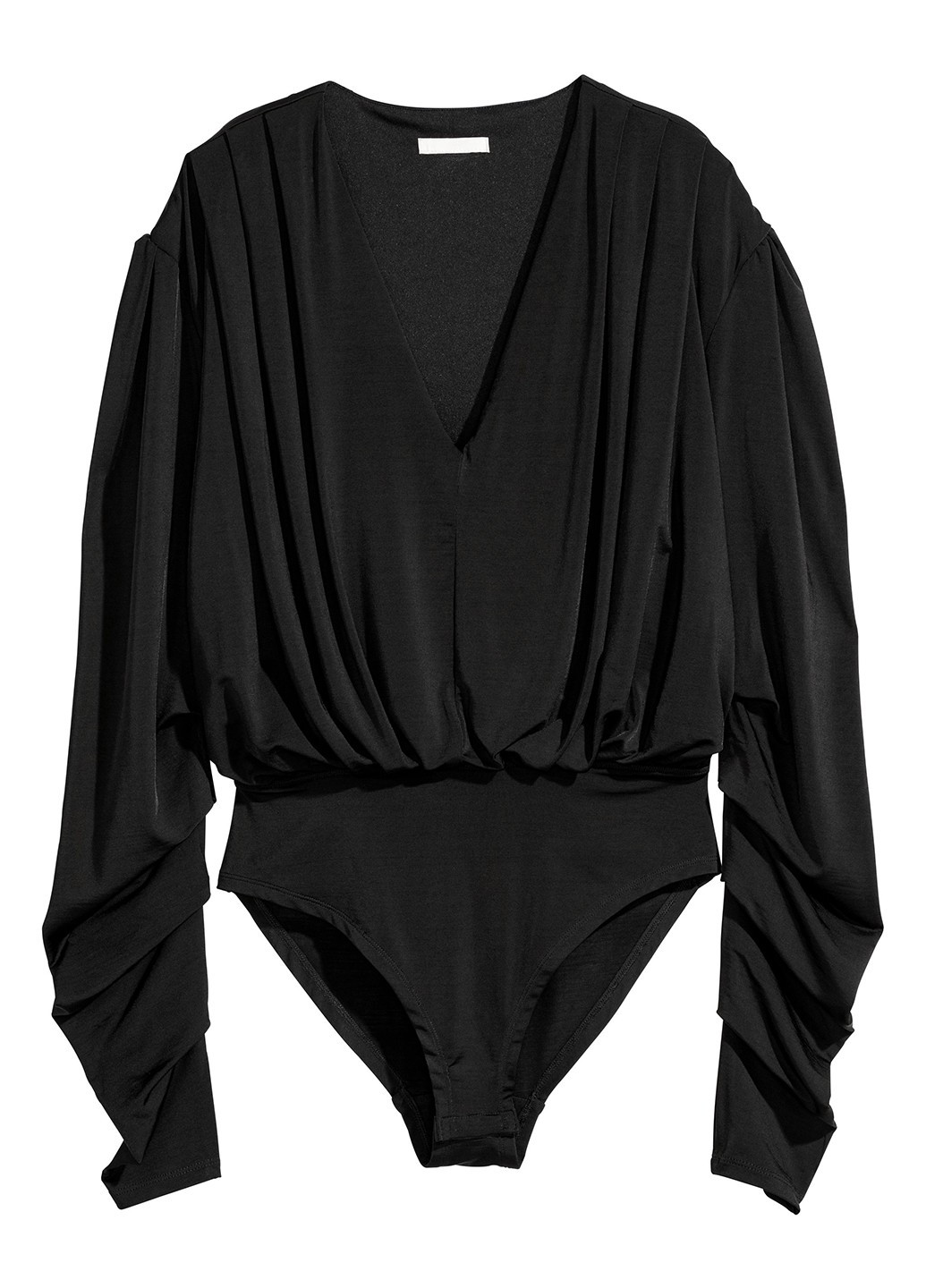 Боди H&M блуза-боди однотонные чёрные деловые