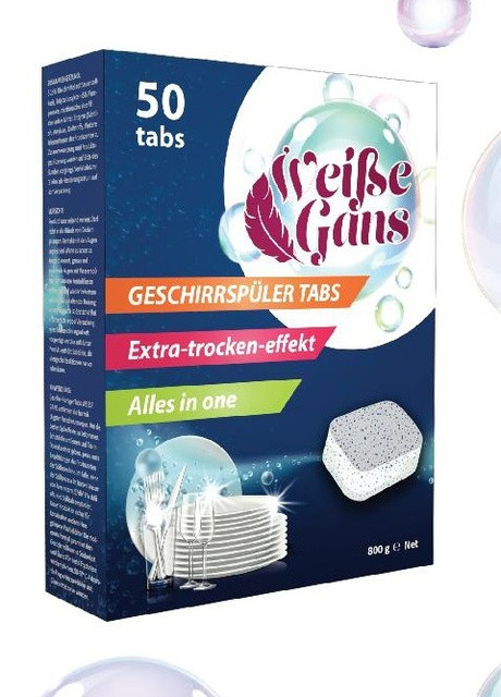 Таблетки для посудомоечных машин TABS 50 шт Weisse Gans (254110244)