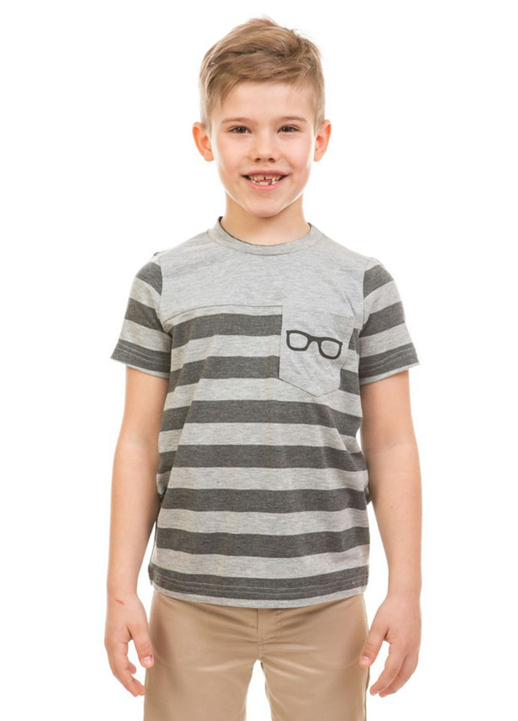 Серая летняя футболка с коротким рукавом Kids Couture