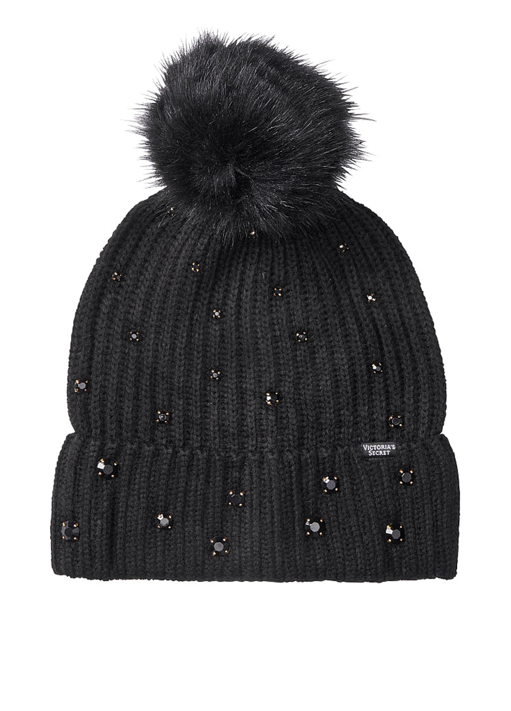 Чорний зимній комплект (шапка, рукавички) Victoria's Secret