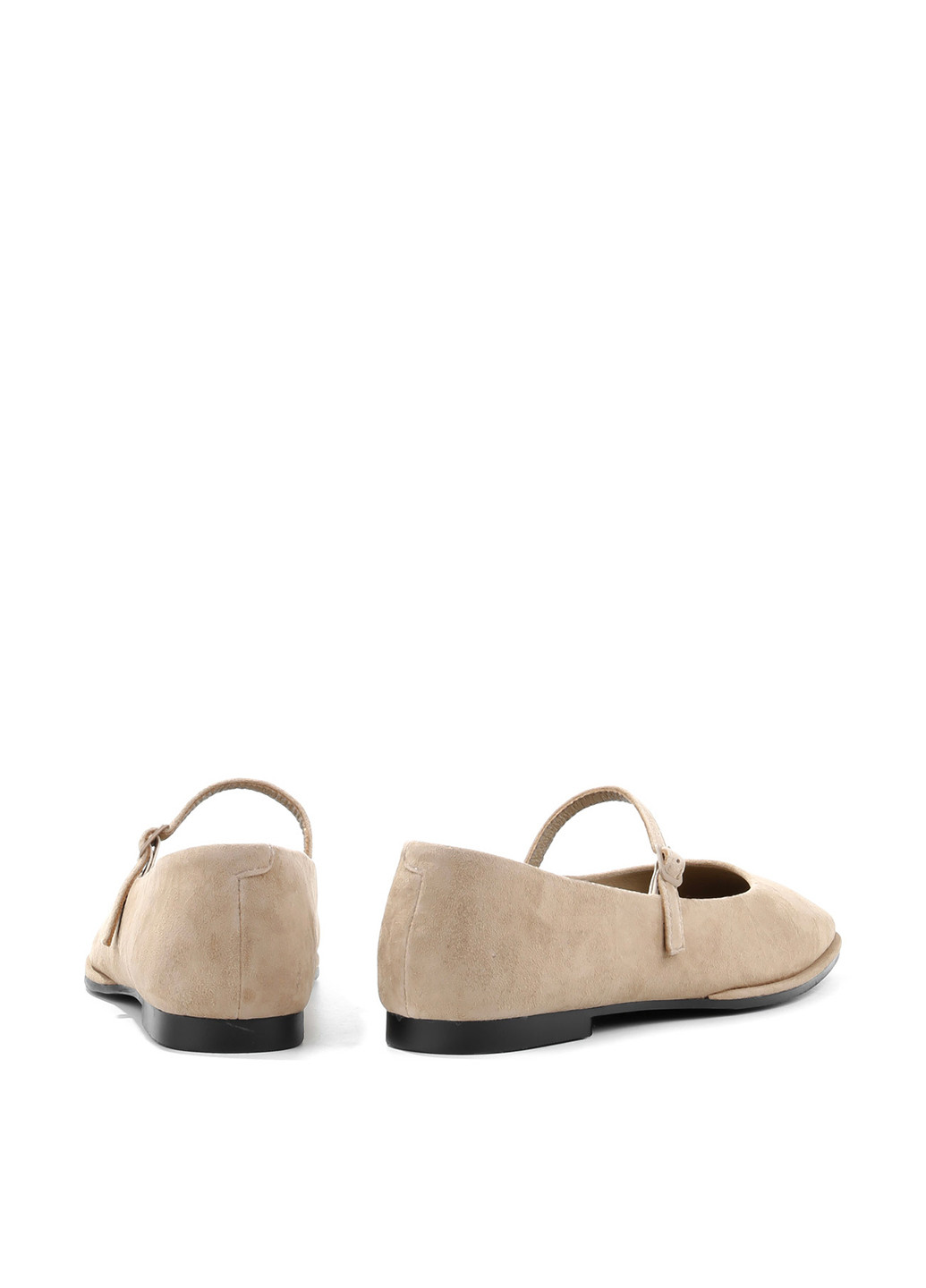 Женские балетки Le'BERDES | бежевые однотонные без декора натуральная замша (322088017)