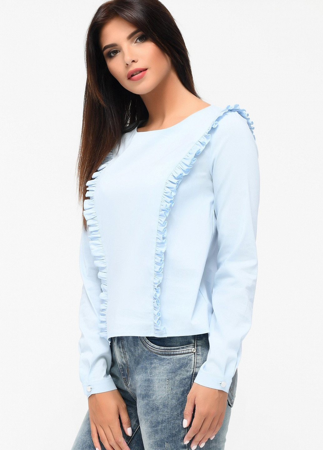 Голубая демисезонная блуза Carica