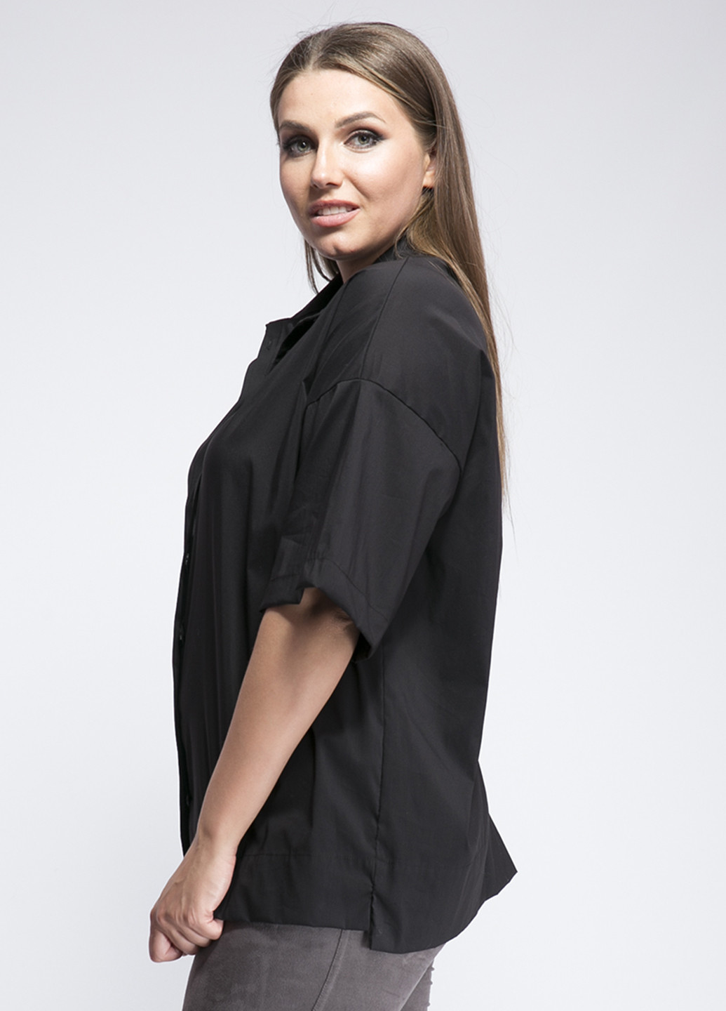 Черная демисезонная блуза Modna Anka
