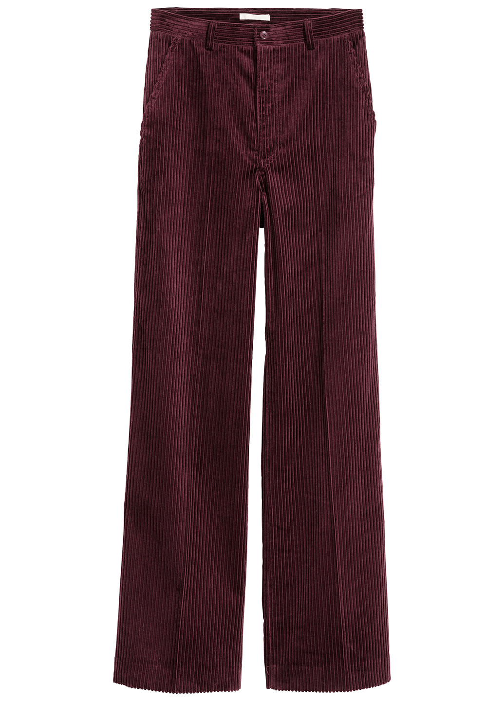 Бордовые кэжуал демисезонные классические брюки H&M