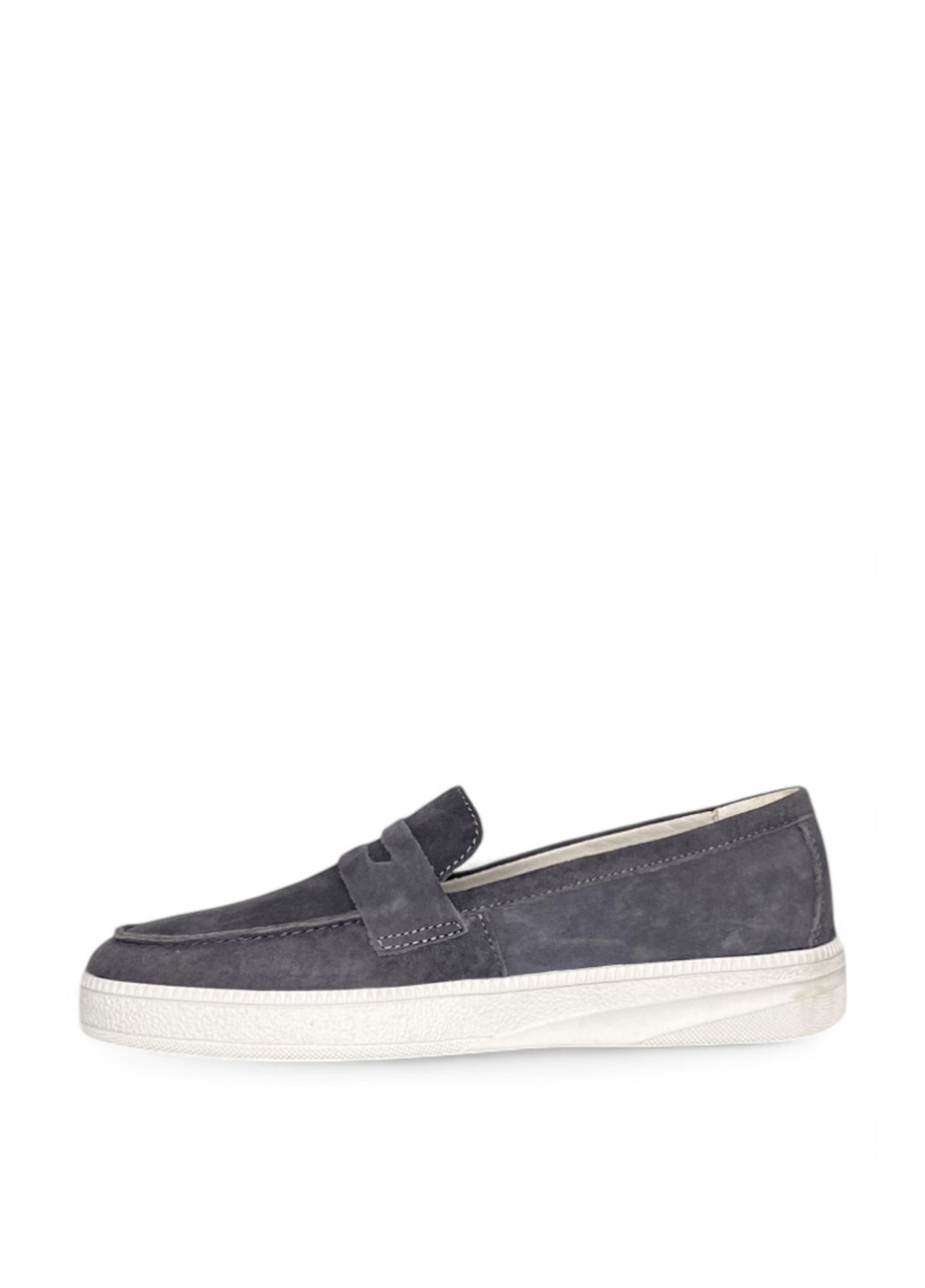 Meego Туфли лоферы серый з натуральная замша, румыния — демисезон (327842018)