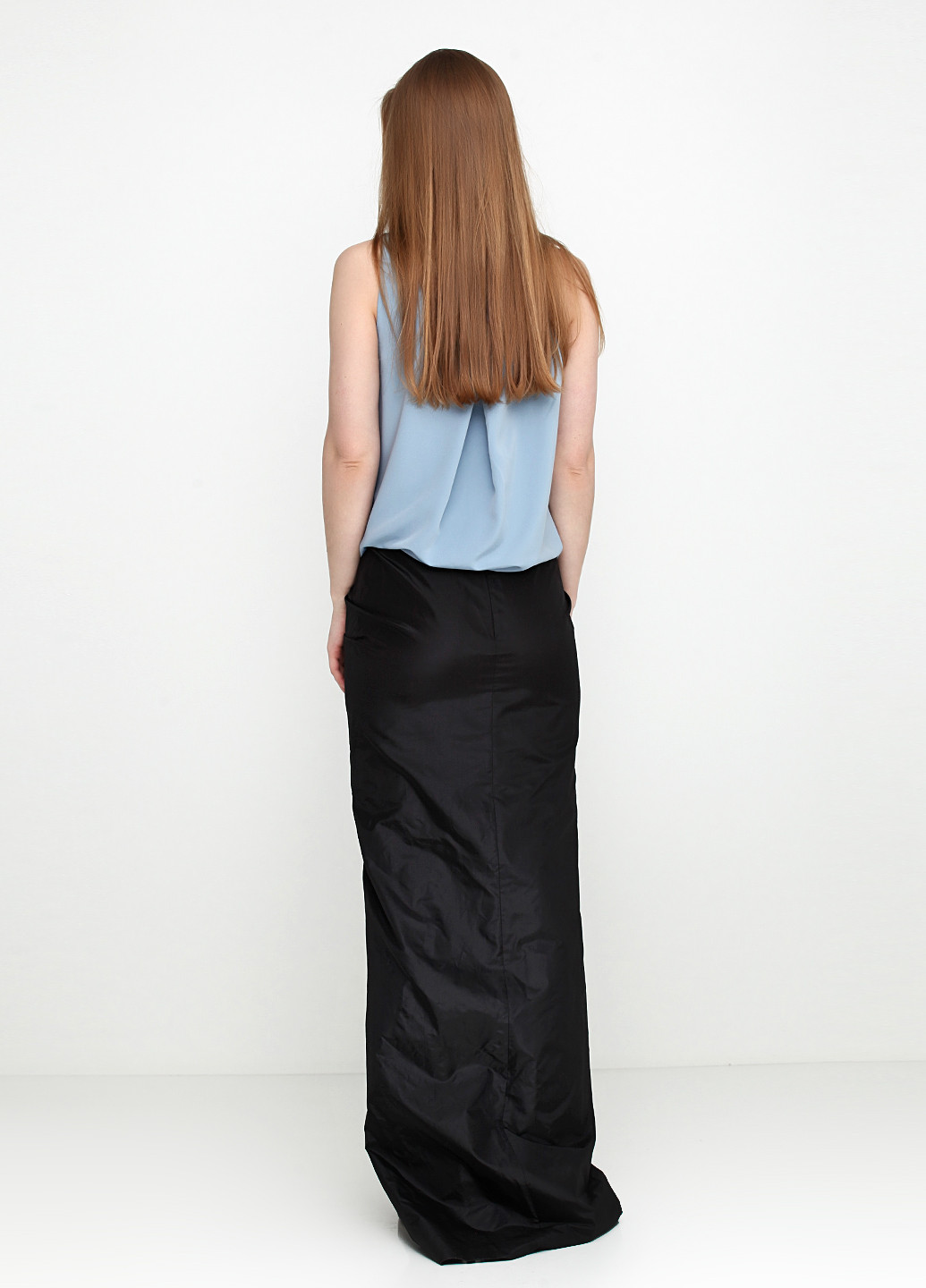 Черная кэжуал однотонная юбка Ralph Lauren макси