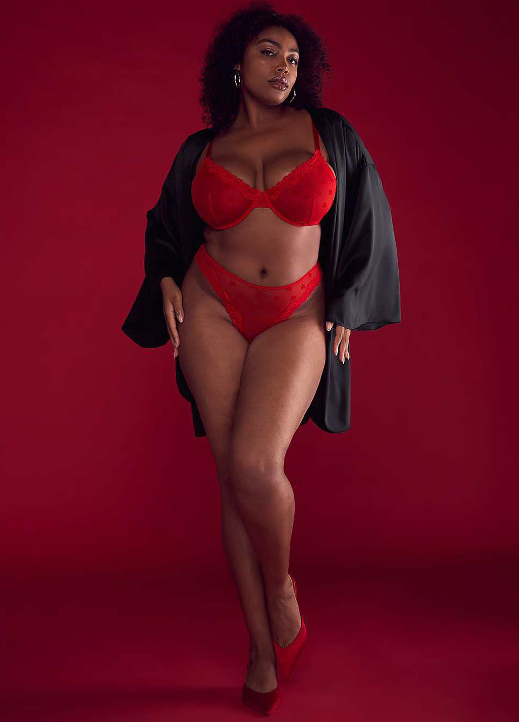 Красный демисезонный комплект (бюстгальтер, трусики) Victoria's Secret