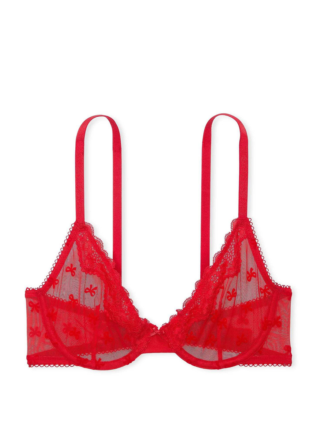 Красный демисезонный комплект (бюстгальтер, трусики) Victoria's Secret