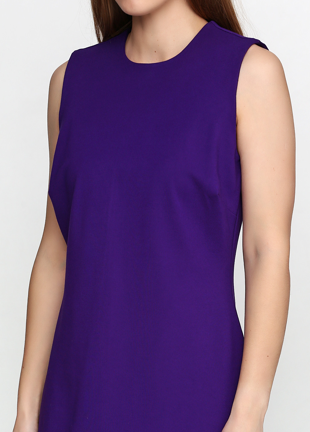 Фиолетовое деловое платье Ralph Lauren однотонное