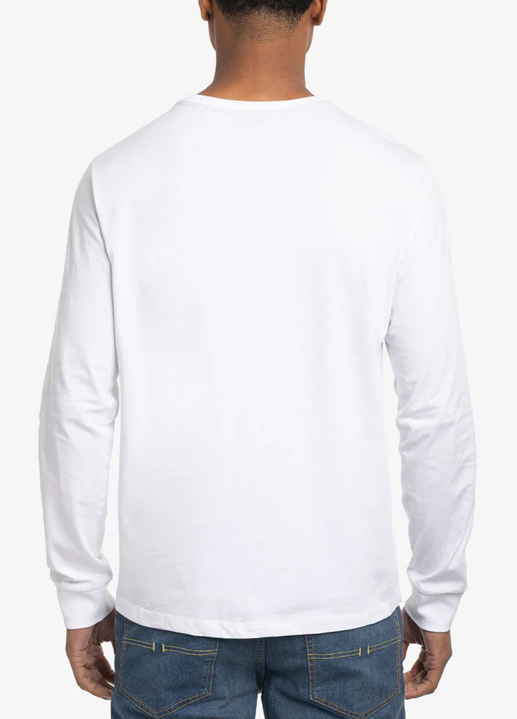Белый демисезонный кэжуал лонгслив U.S. Polo Assn. однотонный