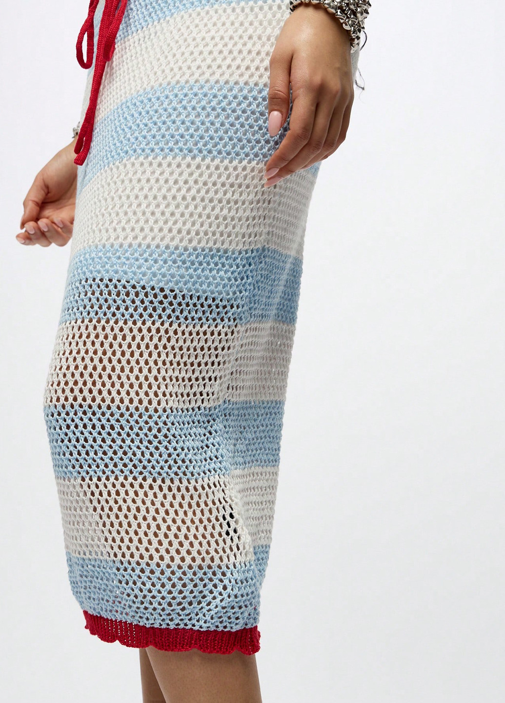 Разноцветная кэжуал в полоску юбка SHEIN карандаш