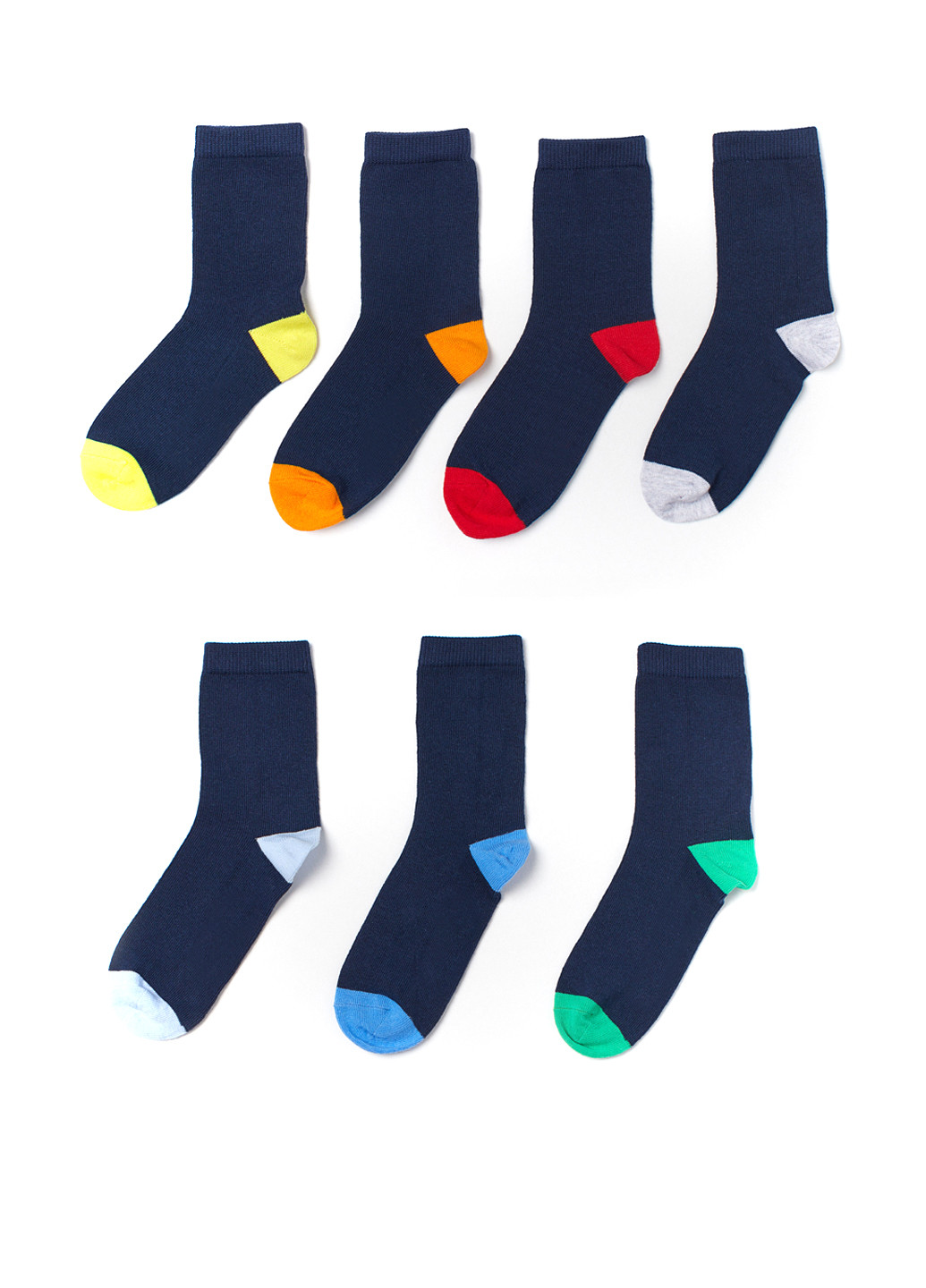 Шкарпетки (7 пар) H&M однотонні темно-сині повсякденні