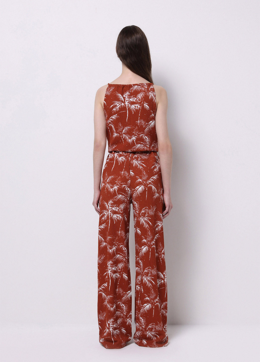 Комбинезон Colin's комбинезон-брюки рисунок терракотовый кэжуал полиэстер