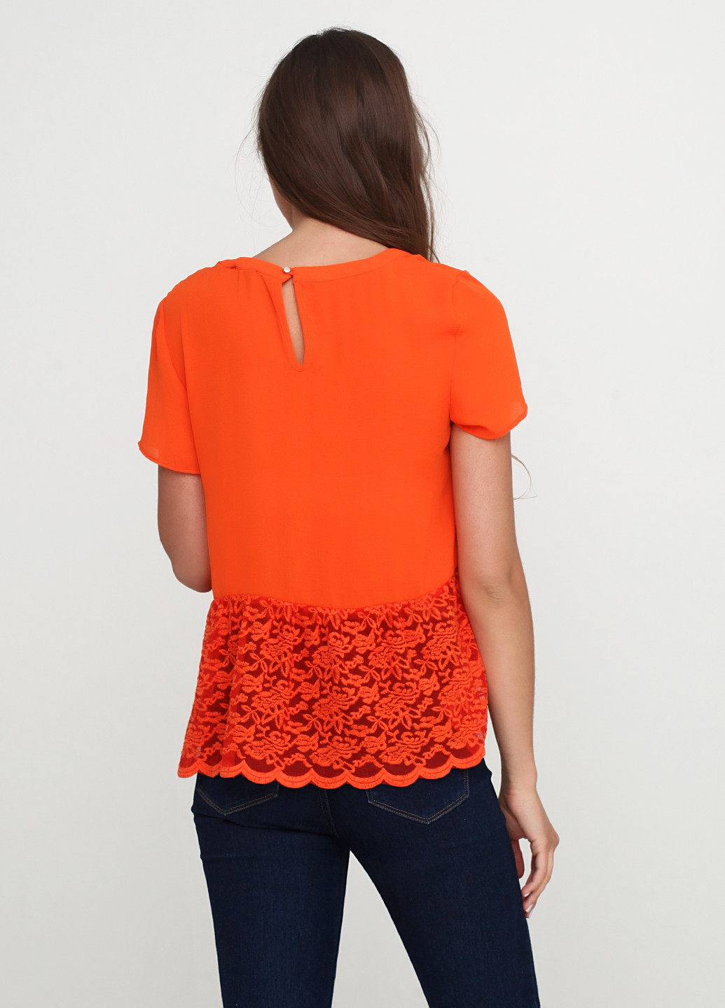 Оранжевая летняя блуза Vila