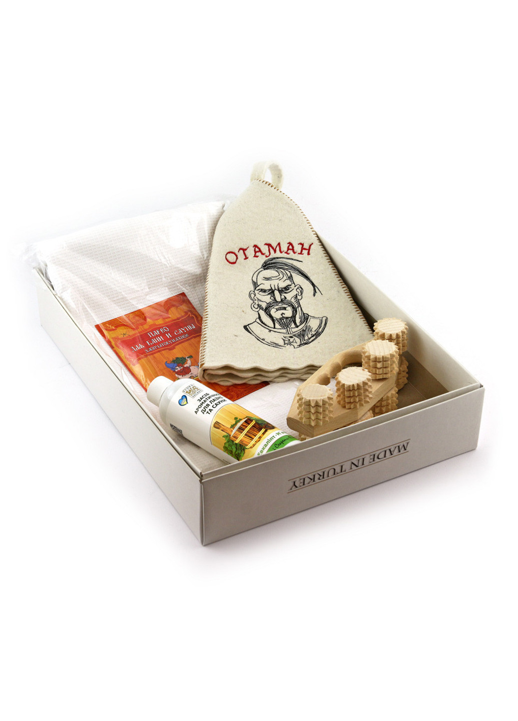 Подарочный набор для сауны3 Отаман, 4 предмета Luxyart (252261922)