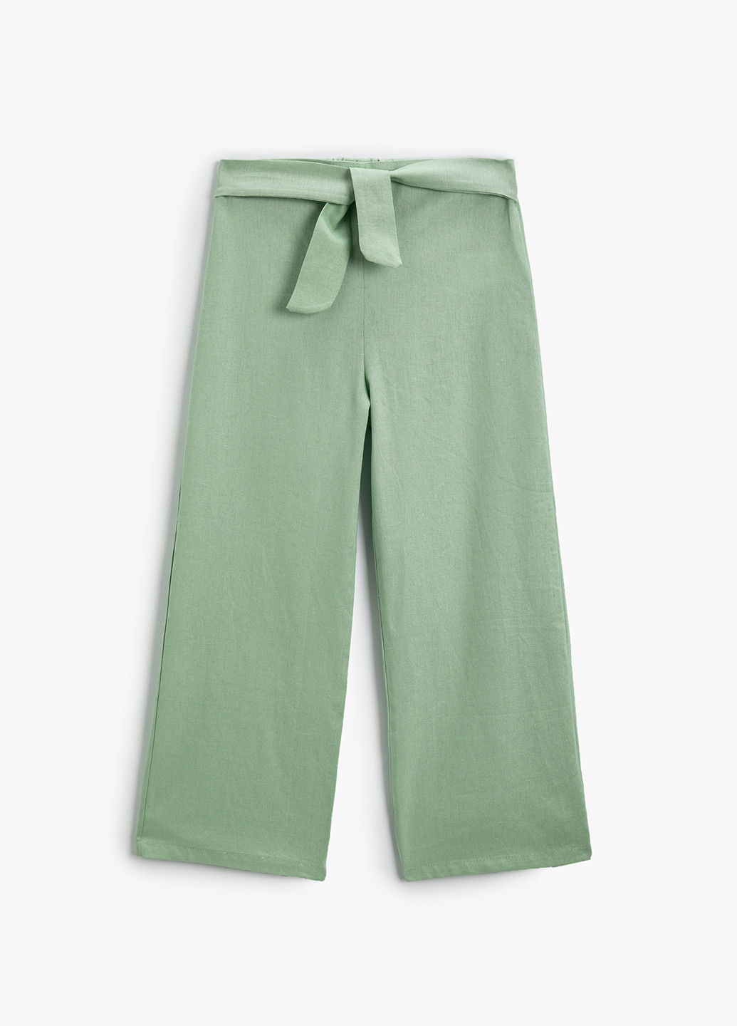 Светло-зеленые кэжуал демисезонные прямые брюки KOTON