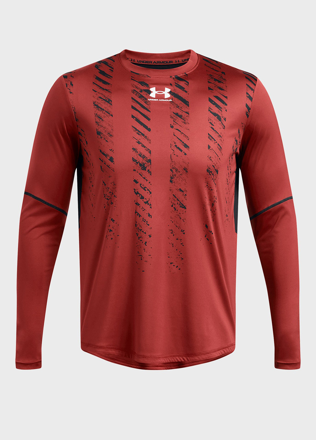 Бордовый демисезонный спортивный лонгслив Under Armour с логотипом