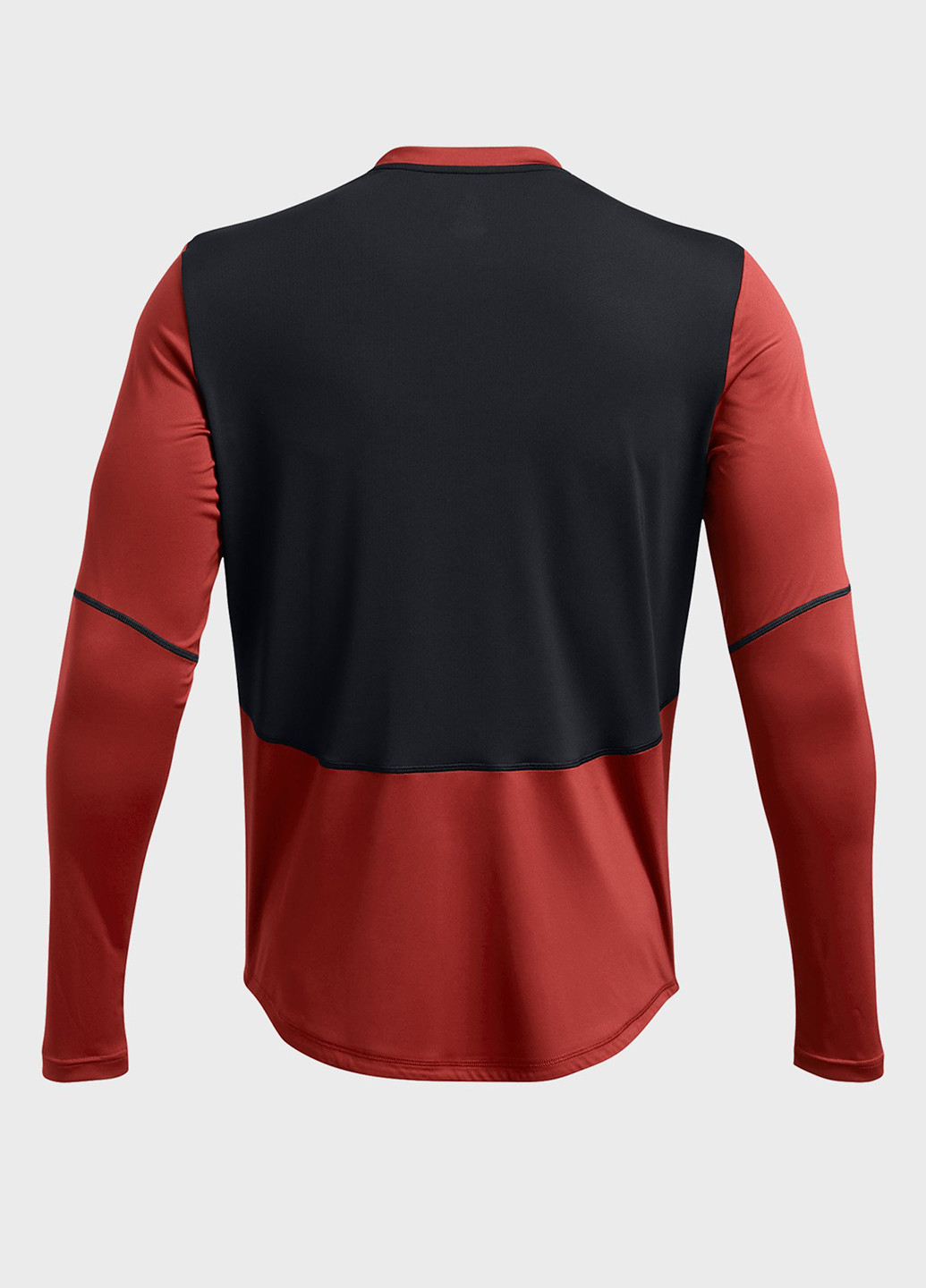 Бордовый демисезонный спортивный лонгслив Under Armour с логотипом