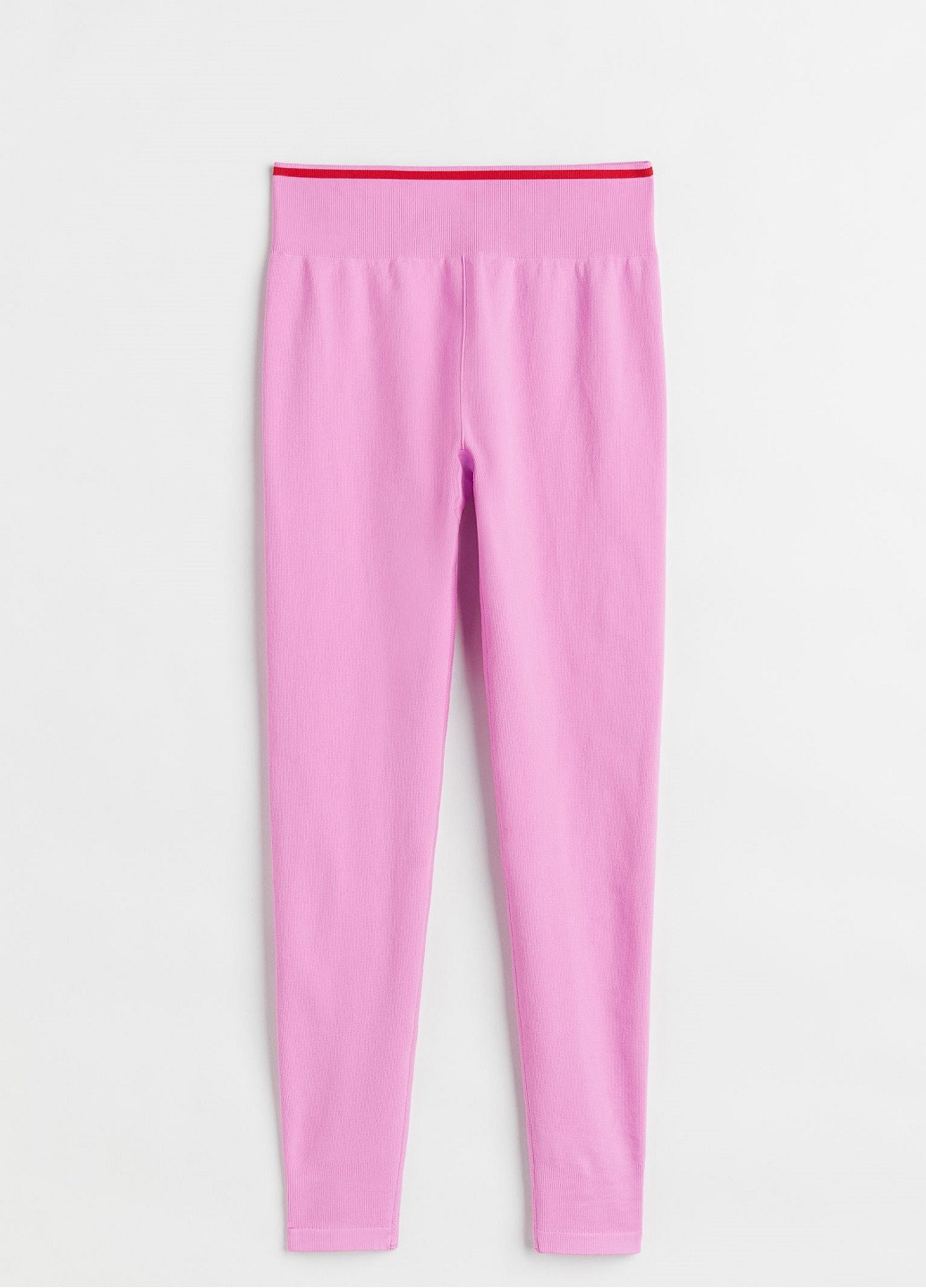 Розовые демисезонные бесшовные спортивные леггинсы H&M
