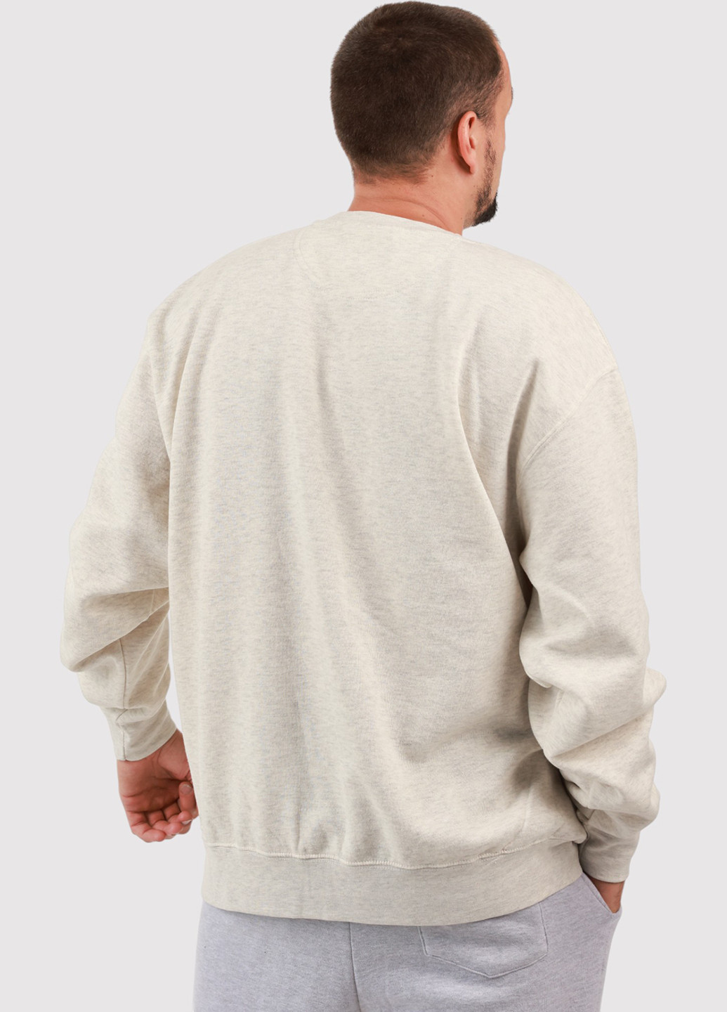 Сіро-бежевий світшот Blue 84 меланж нашивки (361422147)