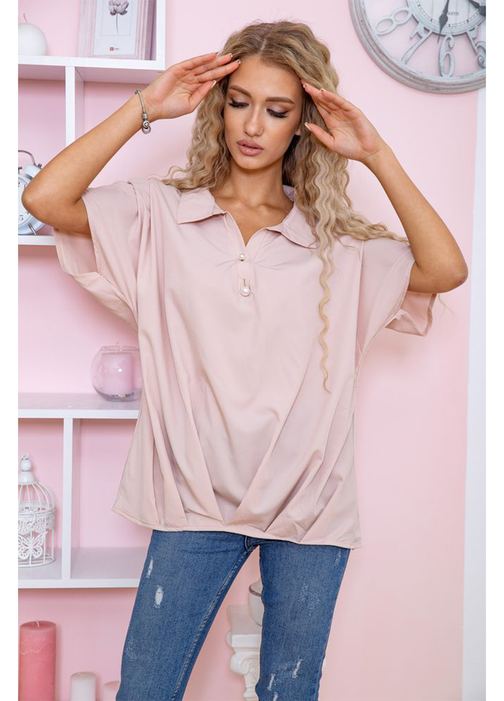 Світло-рожева літня блуза Ager