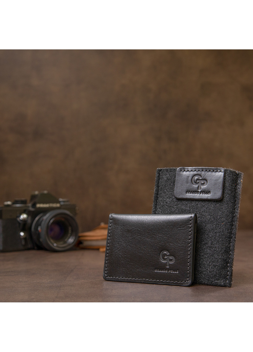 Шкіряна обкладинка для документів 10х7х0,5 см Grande Pelle (252414478)