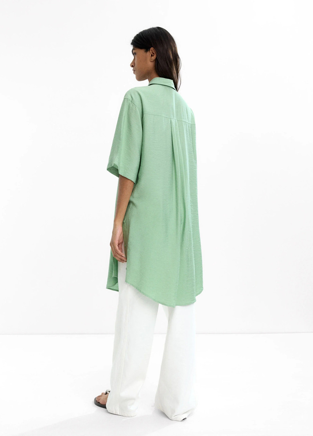Зеленое кэжуал платье рубашка Parfois однотонное