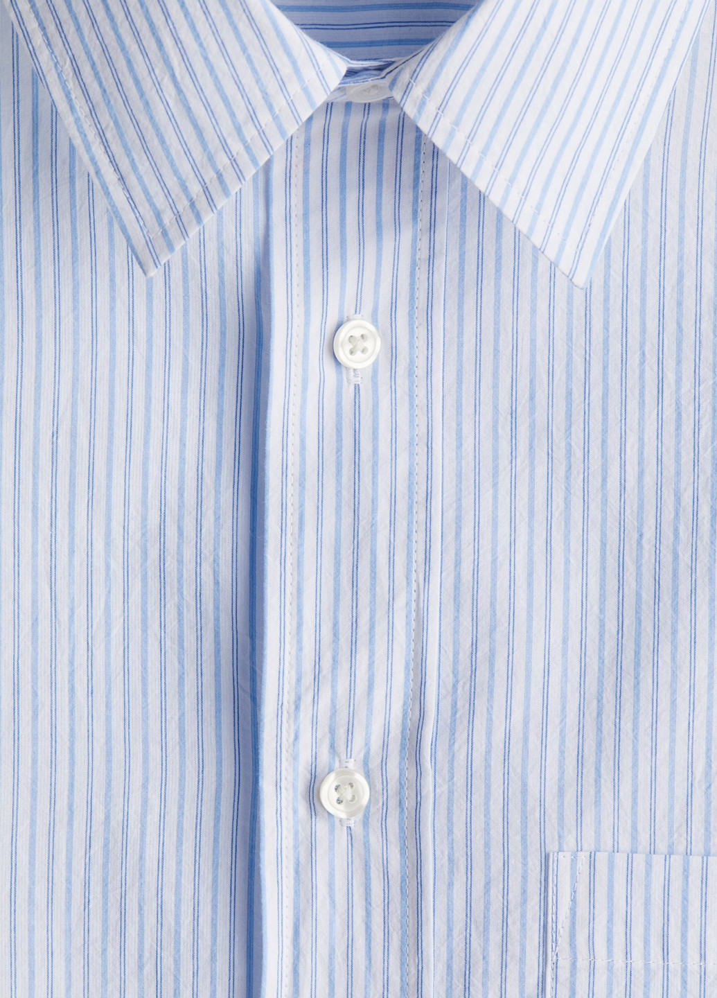 Голубой кэжуал рубашка в полоску H&M