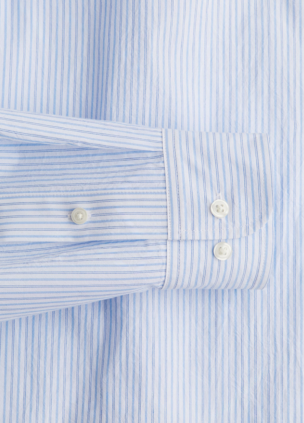 Голубой кэжуал рубашка в полоску H&M