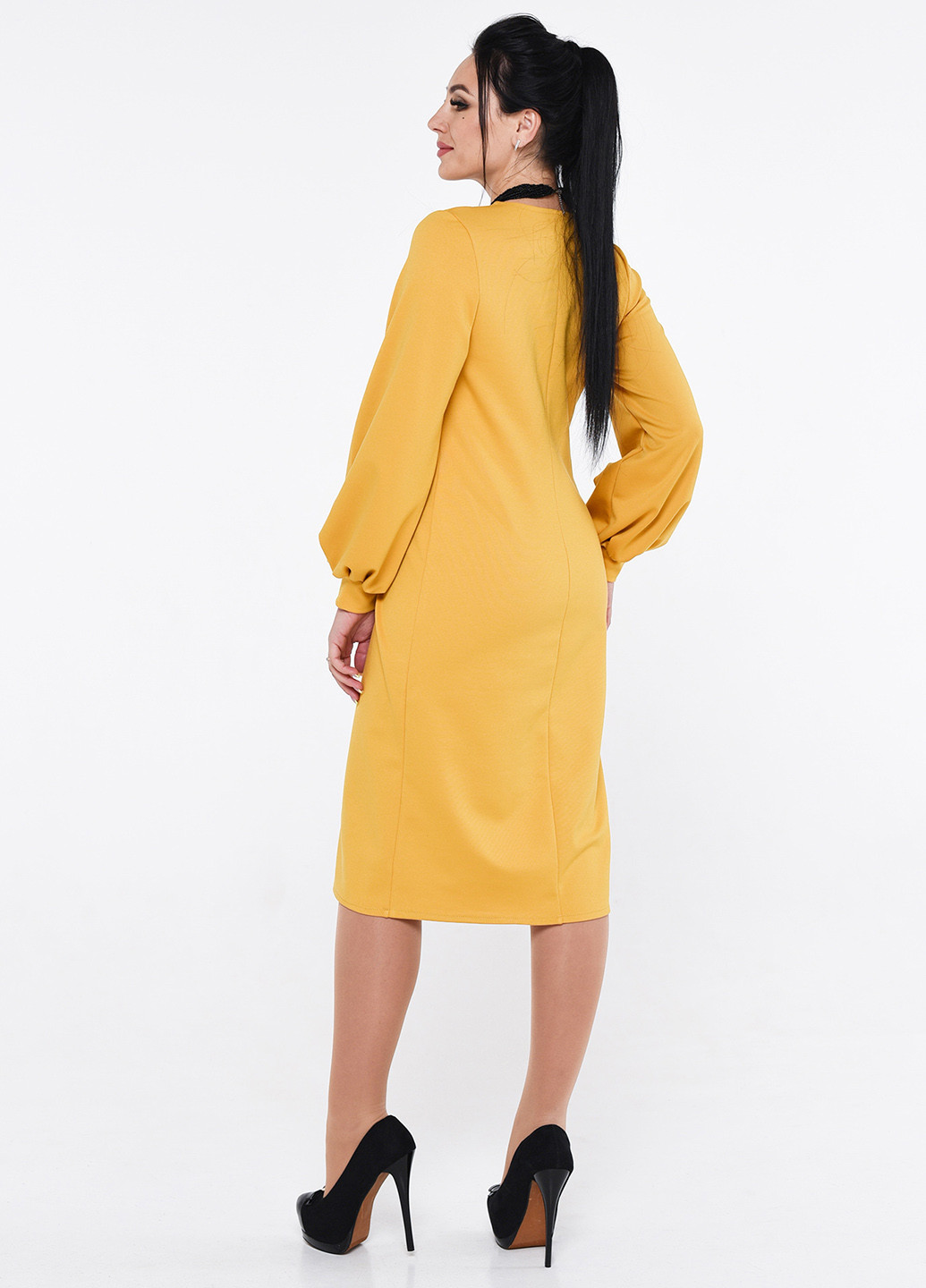 Жовтий кежуал плаття, сукня Alpama однотонна