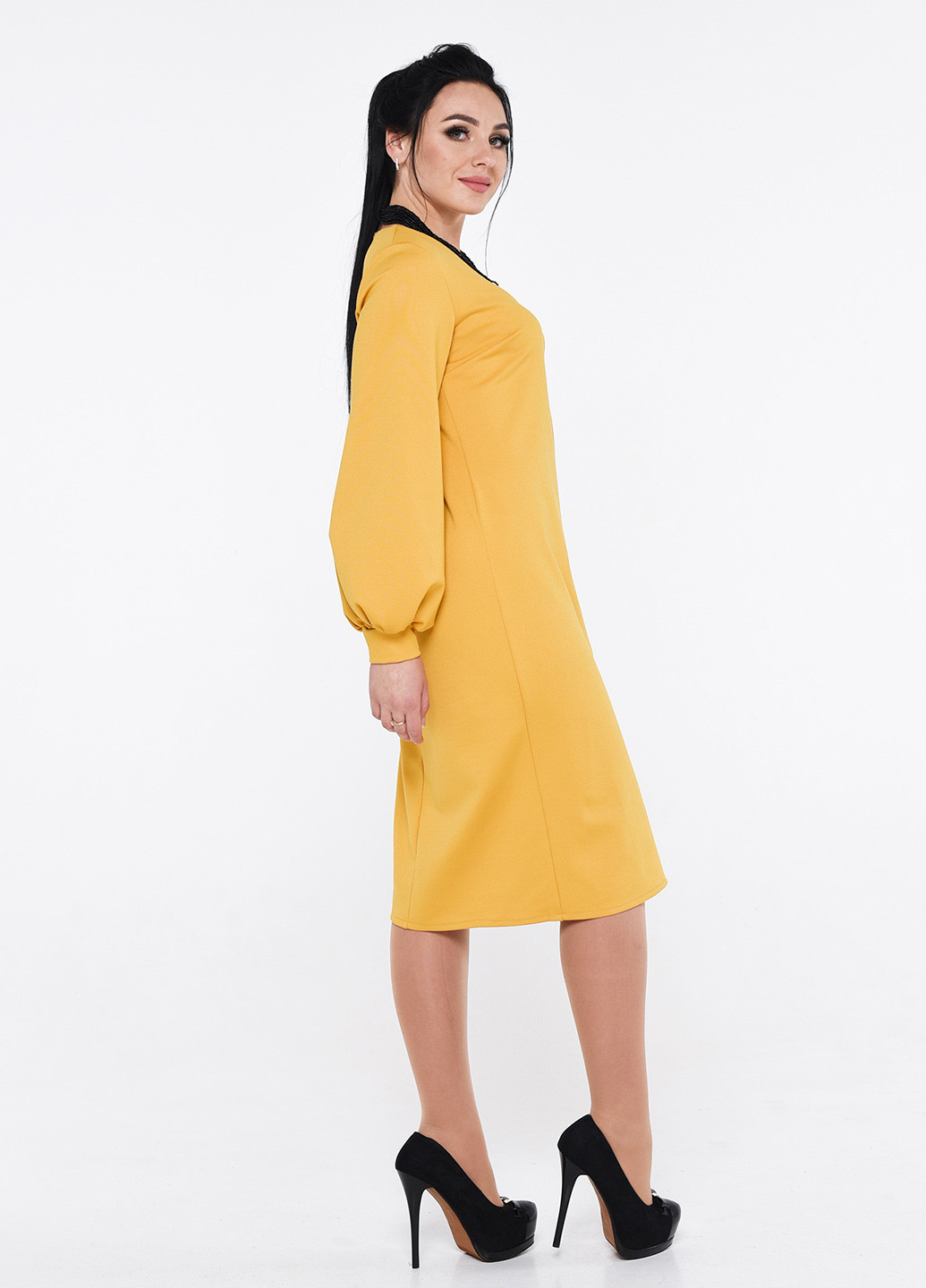 Жовтий кежуал плаття, сукня Alpama однотонна