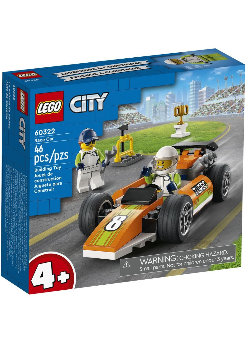Конструктор City Гоночный автомобиль 46 деталей (60322) Lego (254053588)