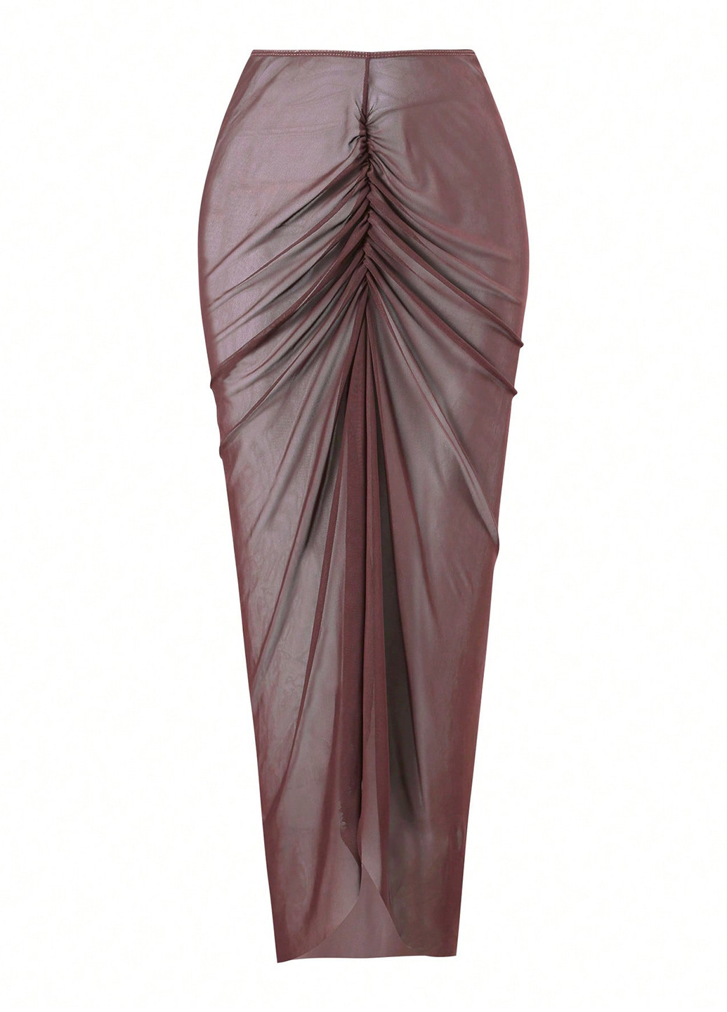 Коричневий літній комплект (ліф, трусики, спідниця) бандо, роздільний SHEIN