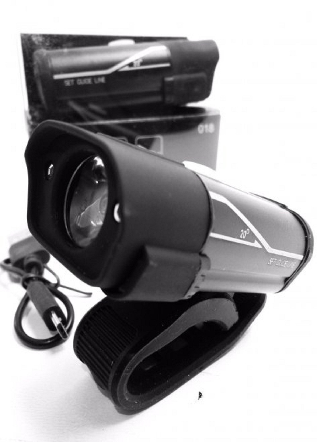 Велосипедный фонарь - фара WD-422 T6 аккумуляторный на руль велосипеда велофара с 3-мя режимами Черный No Brand (254016370)