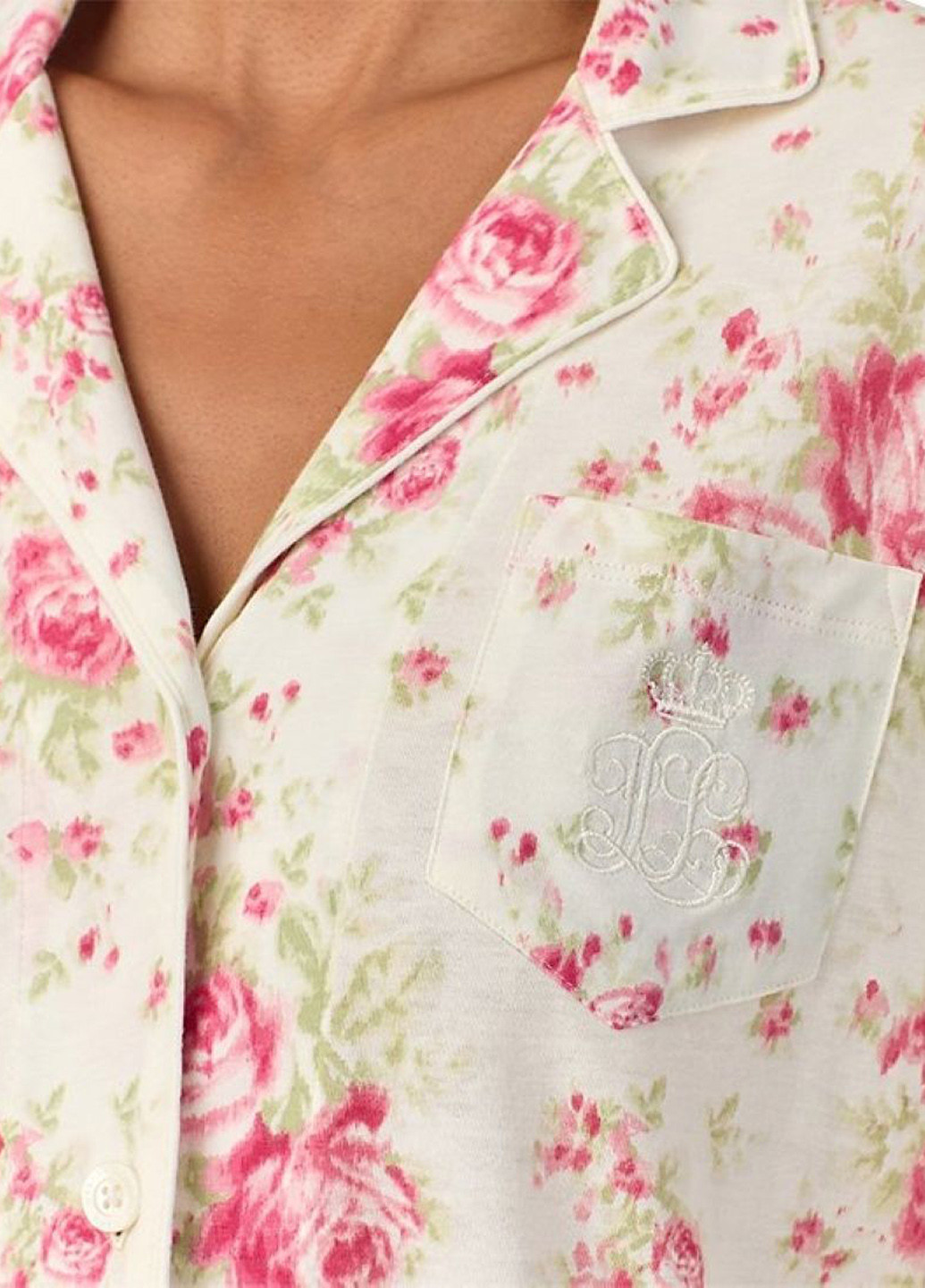 Белая всесезон пижама (рубашка, брюки) рубашка + брюки Ralph Lauren