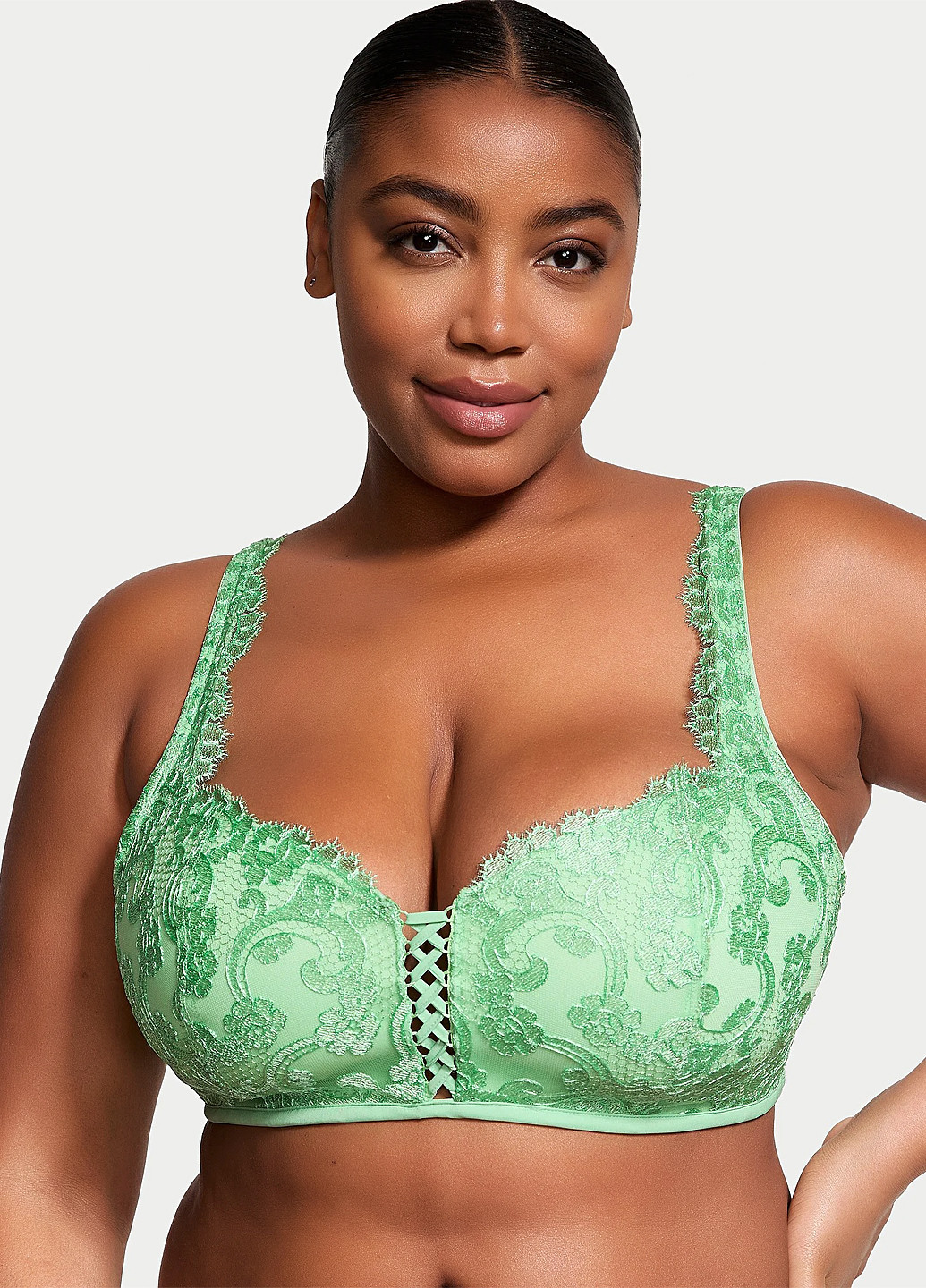 Зелений мінімайзер бюстгальтер Victoria's Secret без кісточок поліестер