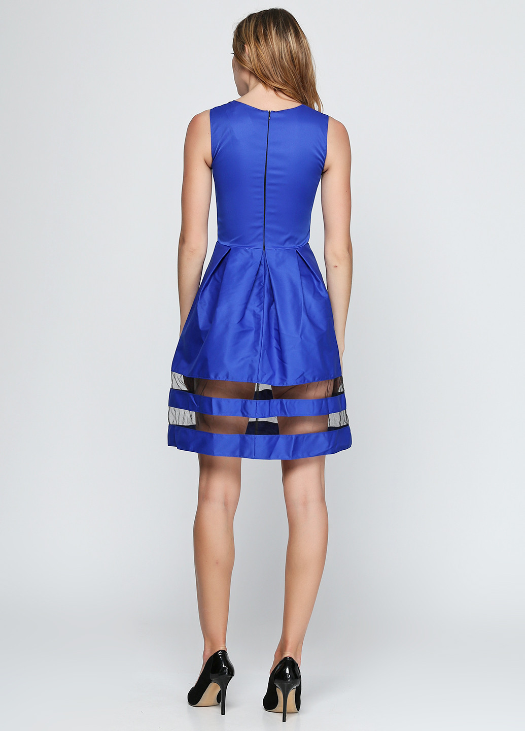 Синее коктейльное платье Podium