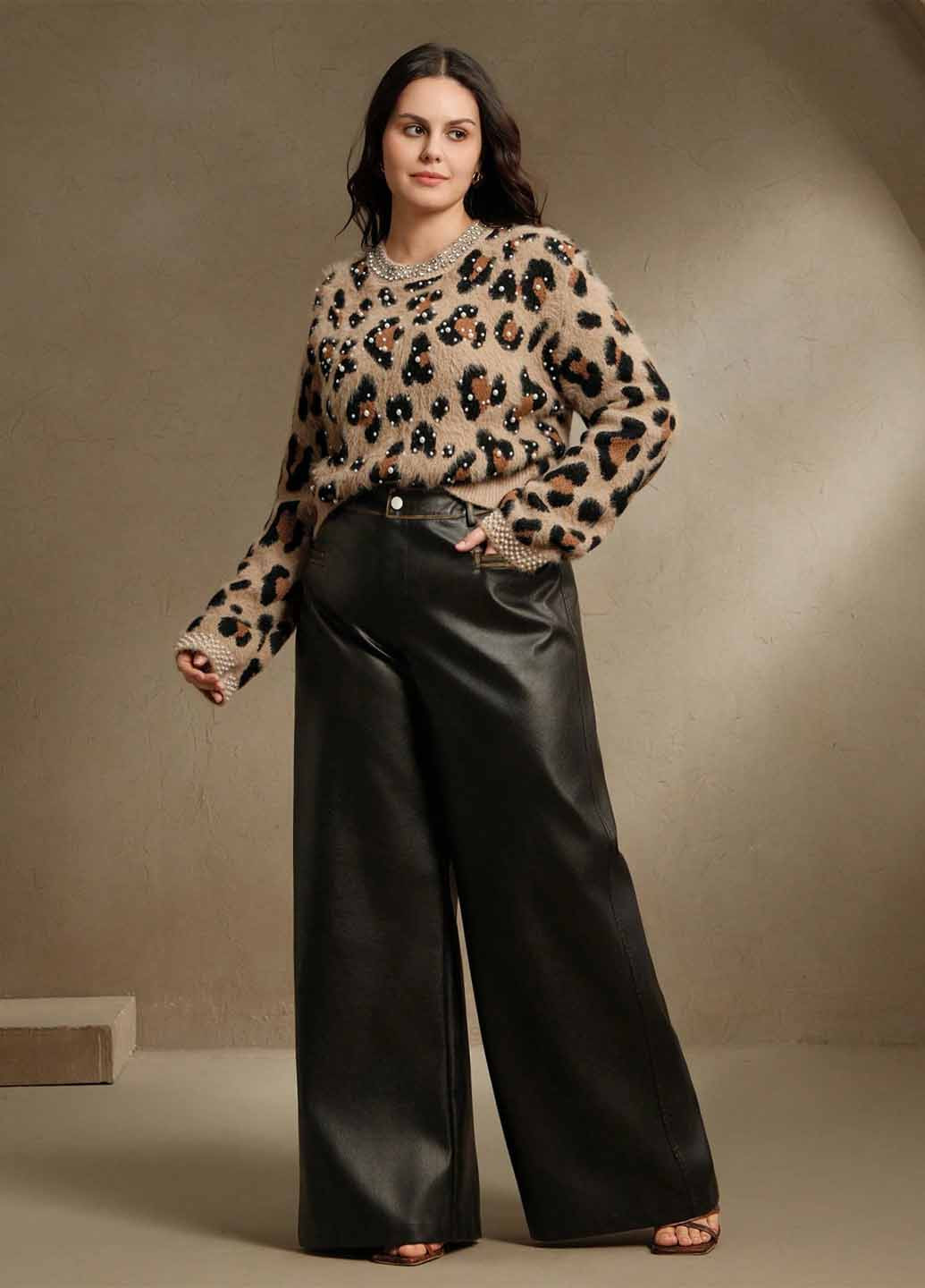 Бежевий зимовий джемпер джемпер SHEIN