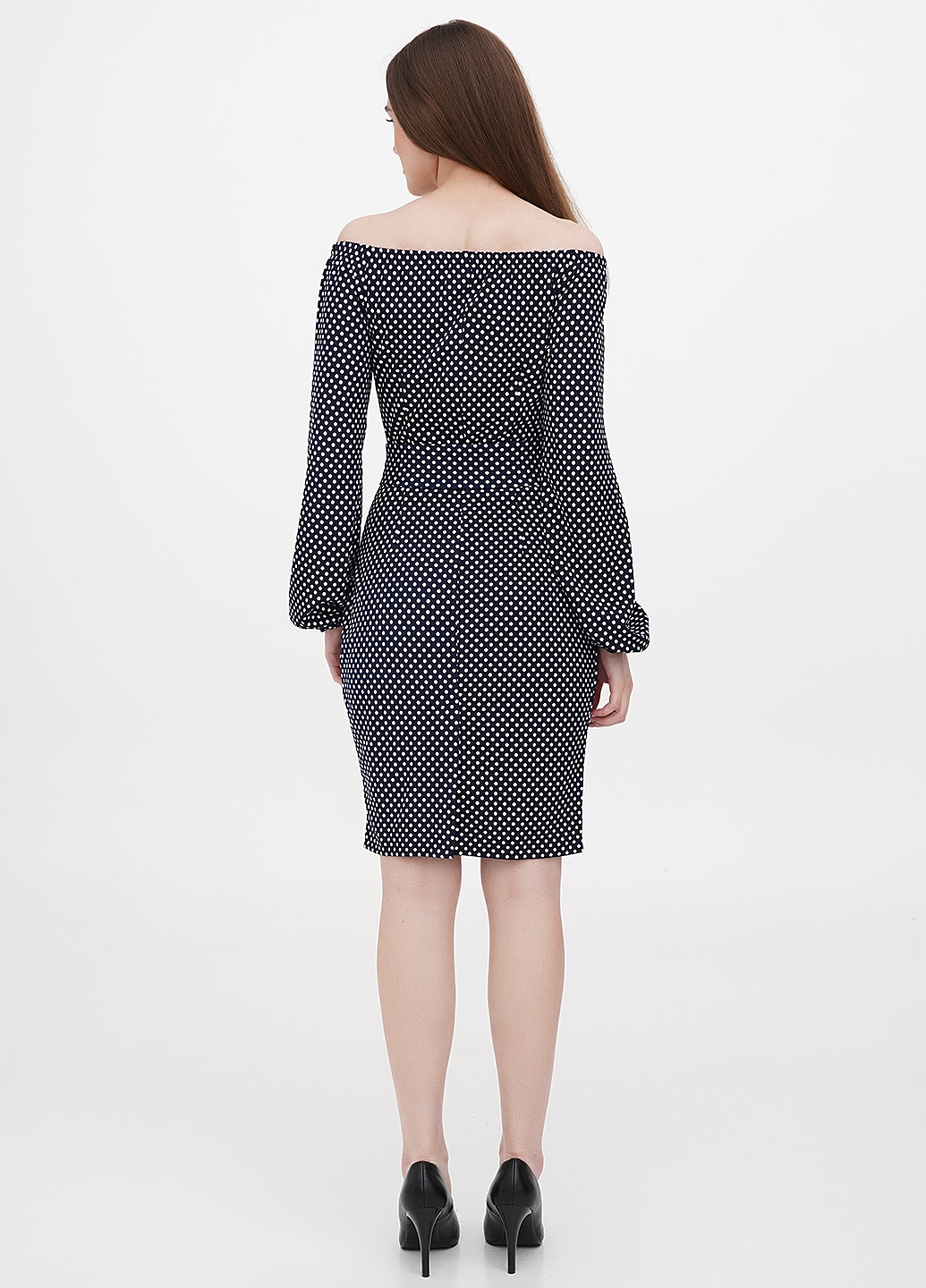 Темно-синя кежуал сукня Laura Bettini в горошок